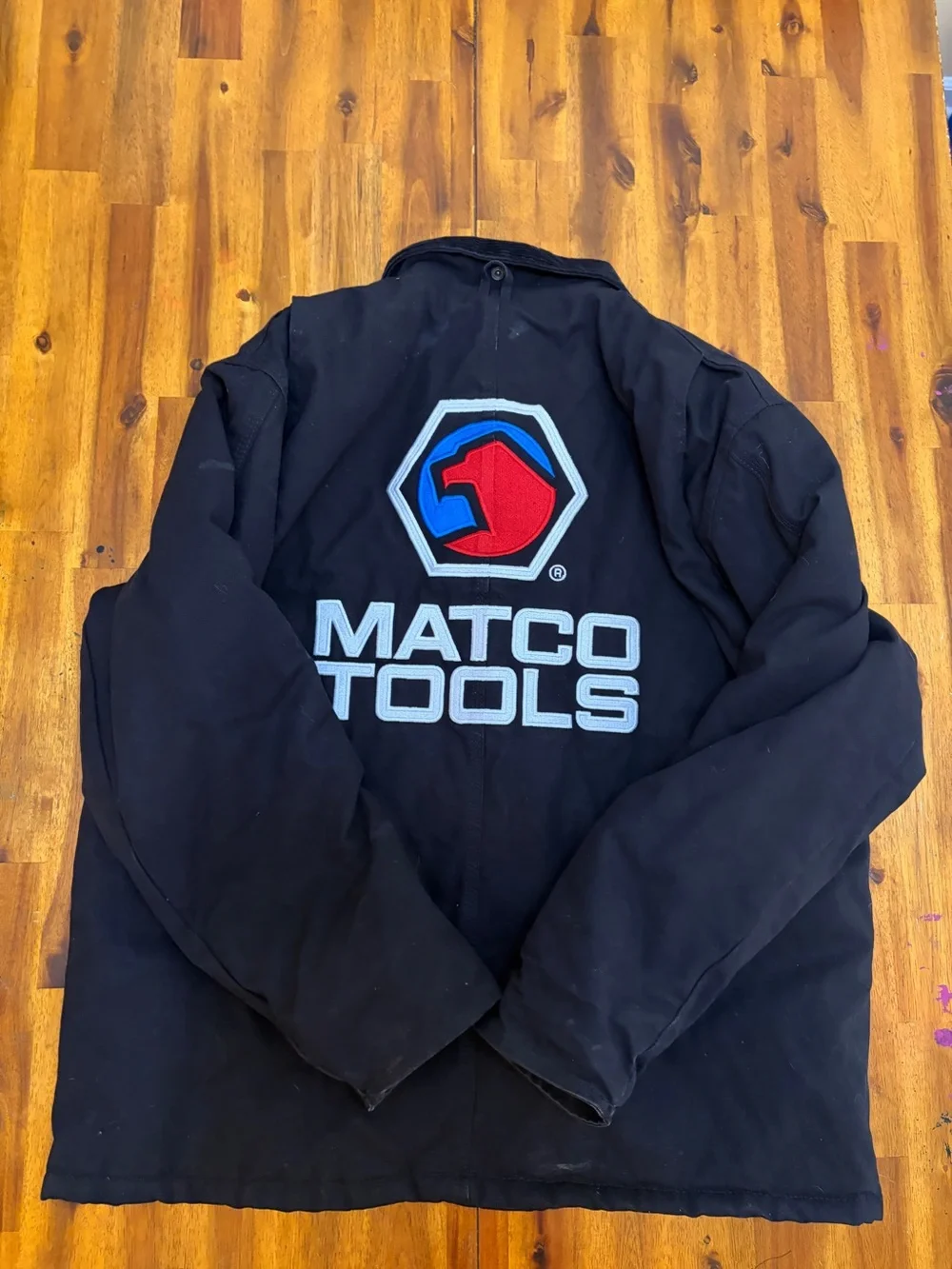 Berne Marco Tools Black Work Jacket - Men's Heavy-Duty Canvas Coat size large